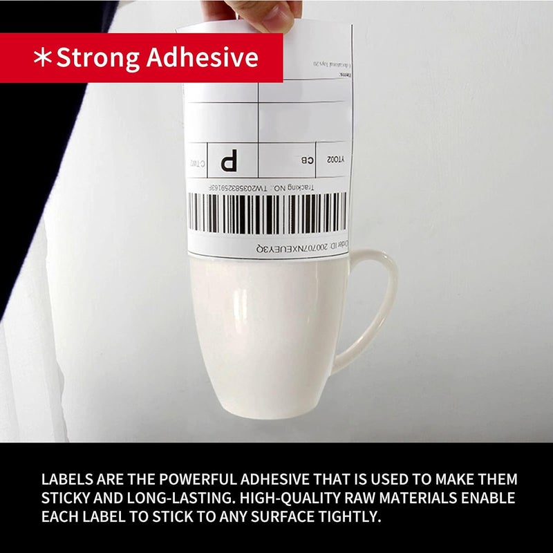 Misofuki 4x6 1 Stack 1000 Labels Fanfold Direct Thermal Shipping Labels Compatible with Rollo, MUNBYN, Zebra, Fargo Label Printer, Permanent Adhesive White Commercial Grade Labels for Thermal Printers - Image 5
